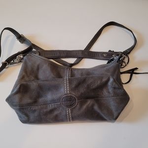 Roots leather bag with top handle and crossbody handle